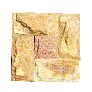 Плитка Златолит "Золото Инков", золотисто-желтый, c заколом, толщина 15-25 мм